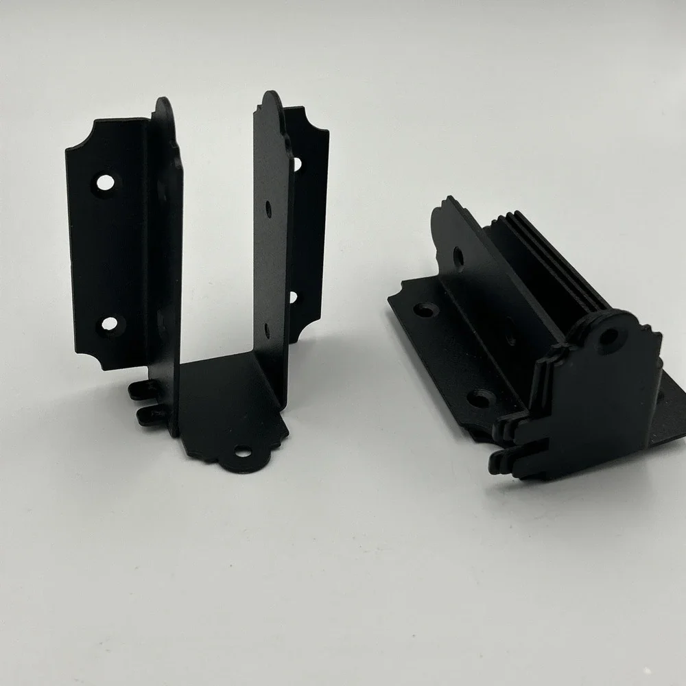 Black Powder Coated Joist Hanger Flush (4 per Pack) 2 Inch